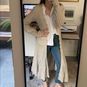 Free people midi button knit sweater